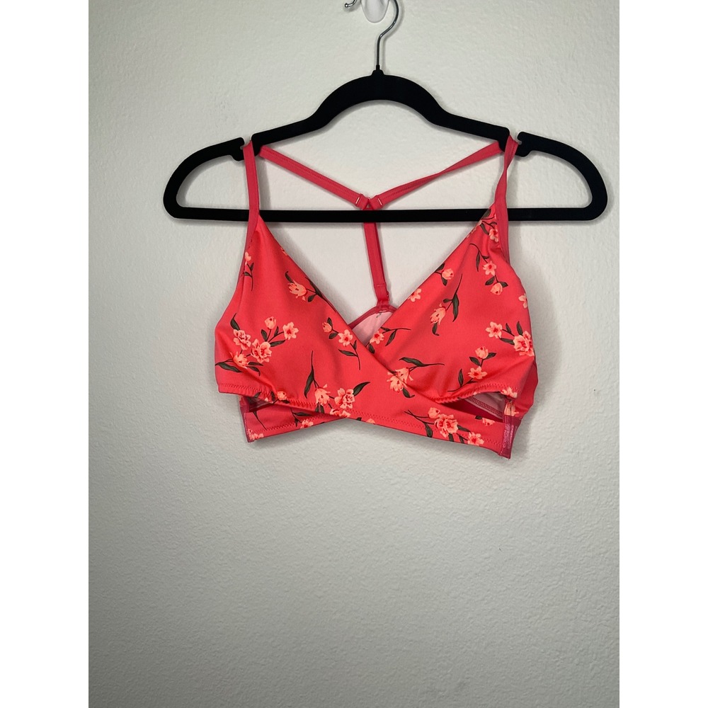 PINK Victoria's Secret‎ Sport Bra Floral Print Lightly Lined Medium Support